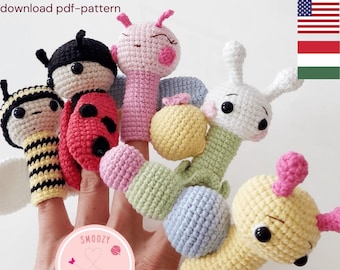 Crochet Bugs Fingerpuppen - Häkelanleitung PDF