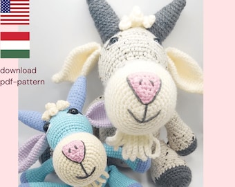 Amigurumi Goat Crochet Pattern, Farm Animal (PDF Pattern)