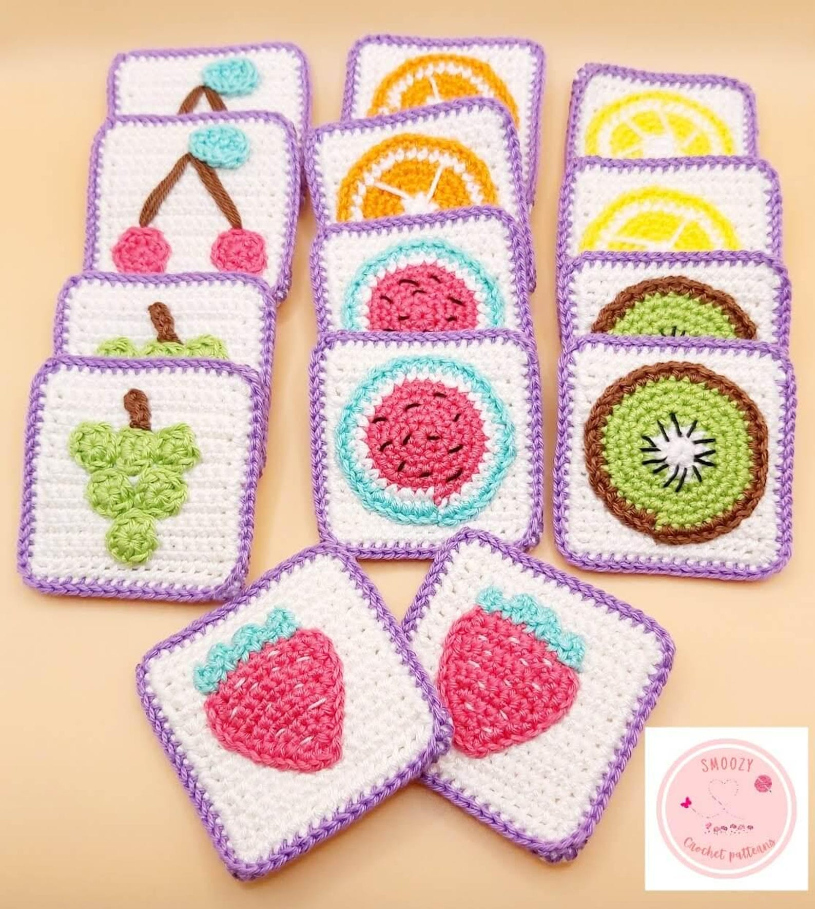Fruits Memory Game Crochet Pattern (PDF Pattern) - Etsy