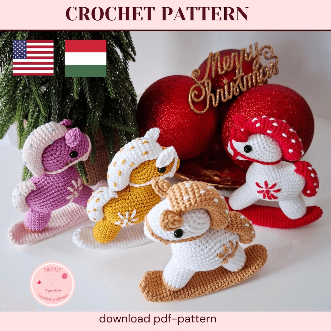 Cow Rocking Horse Pattern Crochet Rocking Horse Pattern, Amigurumi Christmas Ornament - Etsy