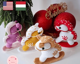 Crochet Rocking Horse Pattern, Amigurumi Christmas Ornament