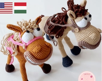 Crochet Horse Pattern: Amigurumi Farm Animal Toy (PDF Download)
