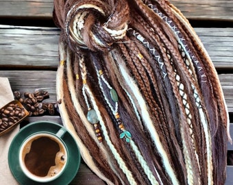 Brown and Blond Synthetic Dread Extensions: Effortlessly Stylish Double Ended Dreads and Braids