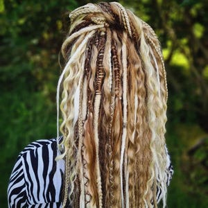 Boho Blond Synthetic Dreadlock Extensions: Double Ended with Loose Curls