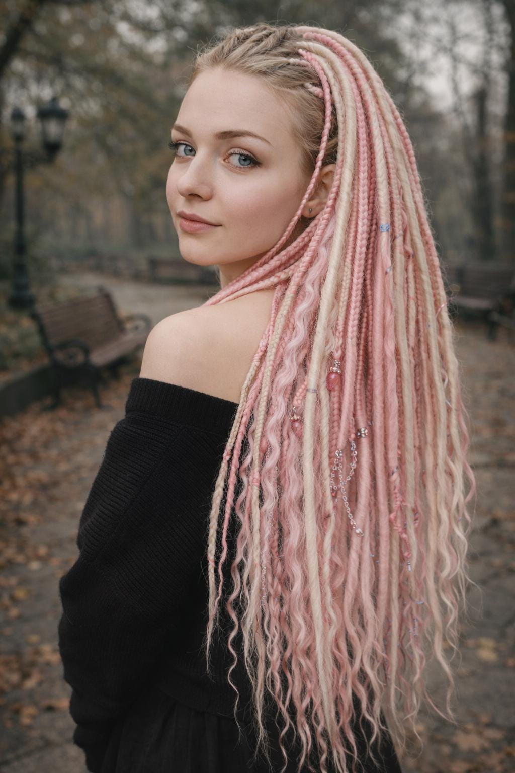 Pink and Blond Double Ended Dreadlock Extensions – Synthetic