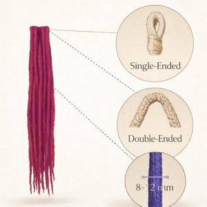 Dirty Blonde Dreads with Loose Curls – Double Ended Blonde Extensions image 4