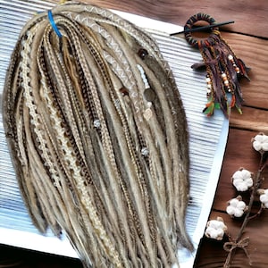 Boho Chic Synthetic Dreadlock Extensions: Blond Double Ended Dreads & Braids