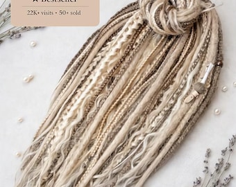 Dirty Blonde Dreadlock Extensions with Loose Curls – Double Ended Boho Set