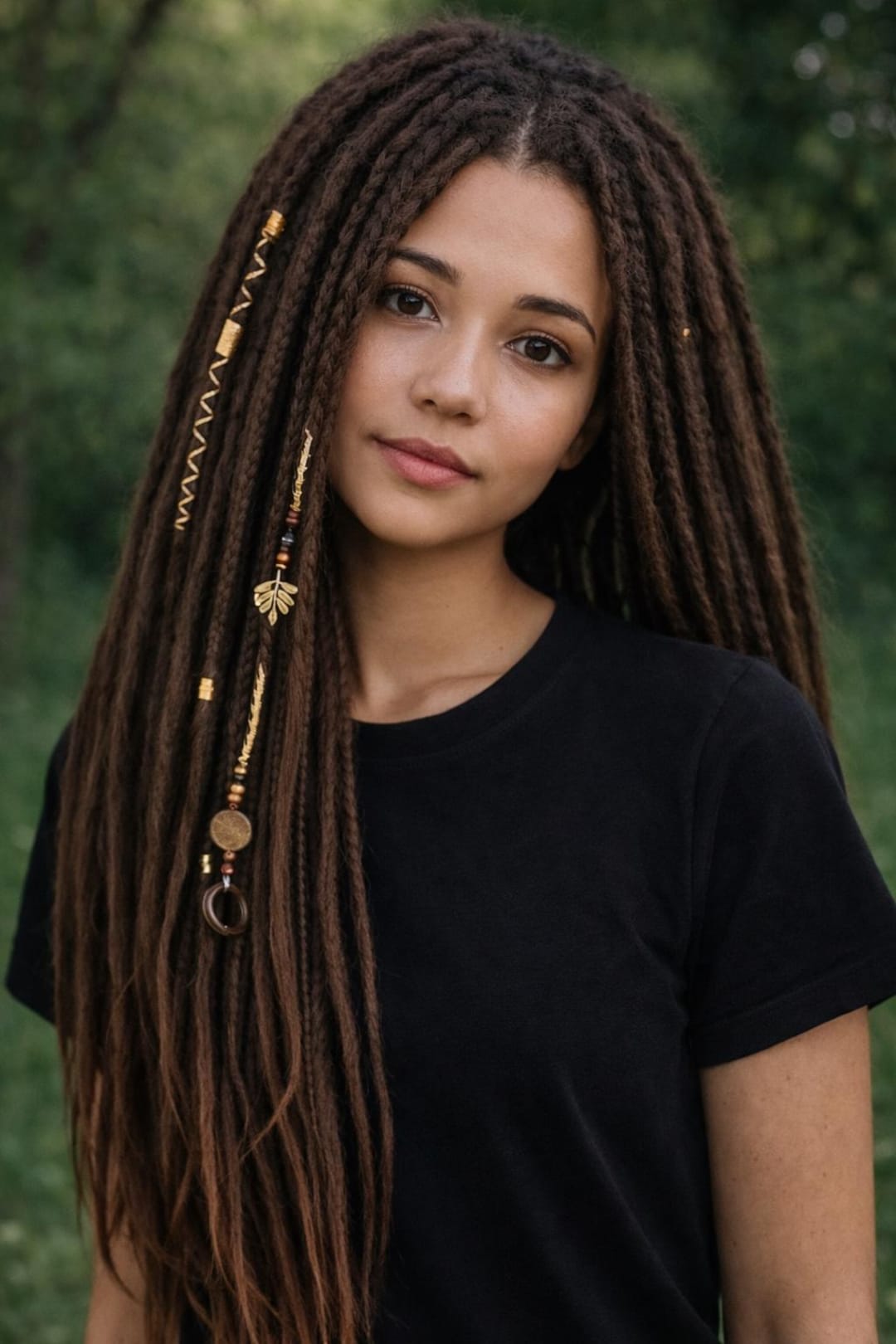 Dark Brown Dreadlock Extensions - Double Ended Synthetic 