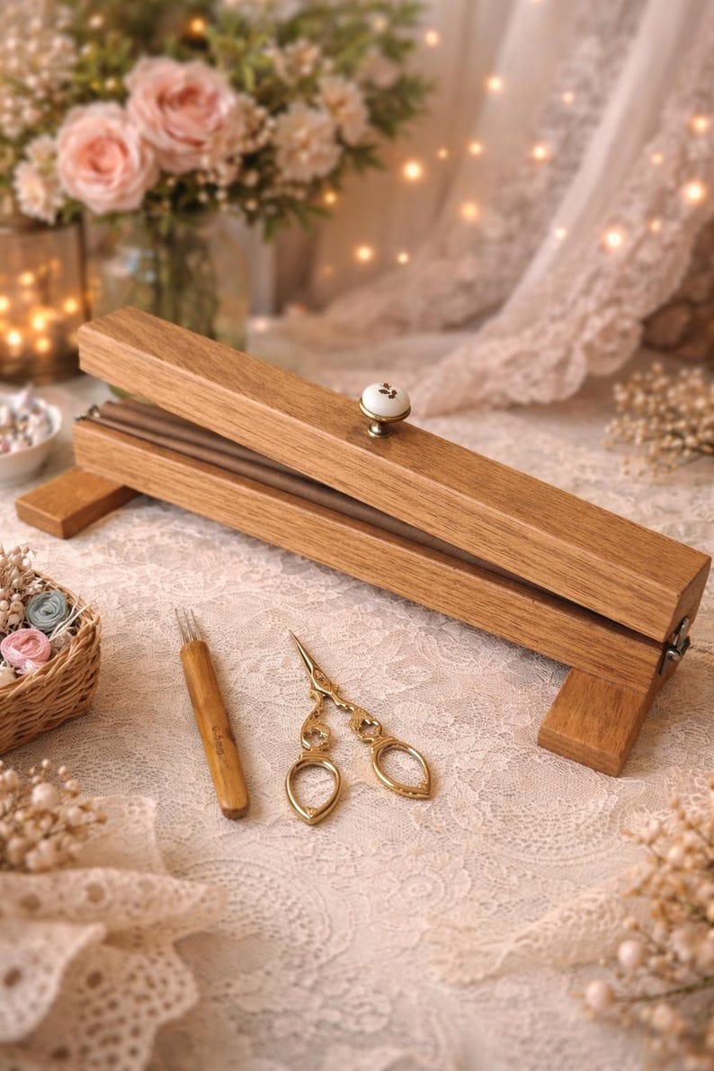 Wooden Dreadlock Tool Stand – 40cm or 50cm – For Faster and Easier Dread Making image 14