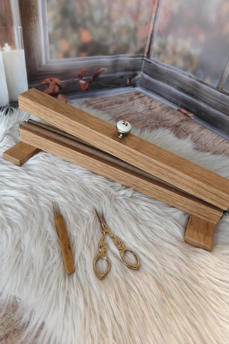 Wooden Dreadlock Tool Stand – 40cm or 50cm – For Faster and Easier Dread Making image 15