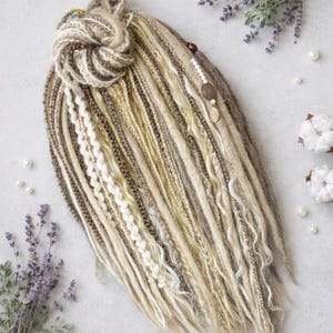 Dirty Blonde Dreads with Loose Curls – Double Ended Blonde Extensions image 17