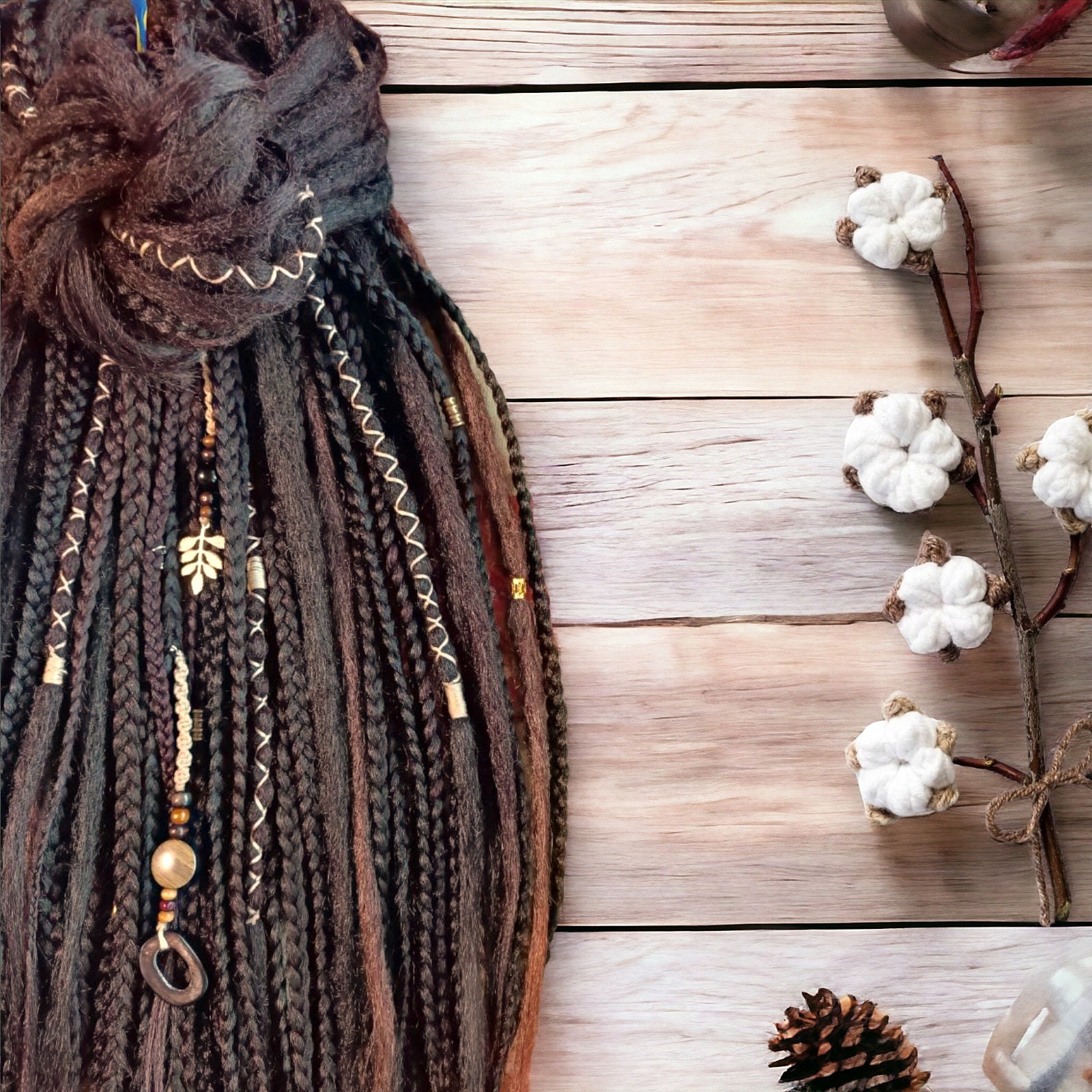 Brown Synthetic Dread Extensions: Effortlessly Stylish  display picture 2