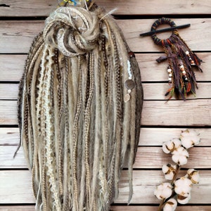 Boho Chic Synthetic Dreads: Blond Double Ended Dreadlock Extensions