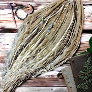 Boho Blonde Synthetic Dreadlock Extensions: Double Ended, Loose Curls
