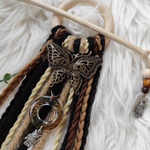 Artisan Dreadlock Hair Ring - Stylish Brown & Blond Tribal Dreadcuff