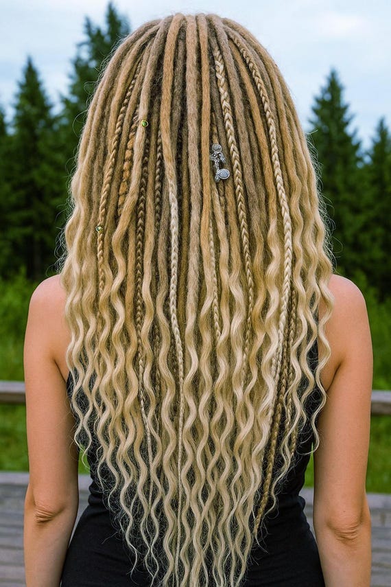 100 Blonde Clip in Synthetic Dreads Dreadlock NEW Amazon.com : Blonde Dreadlocks Extensions Clip in 24 Inch 6  main image 3
