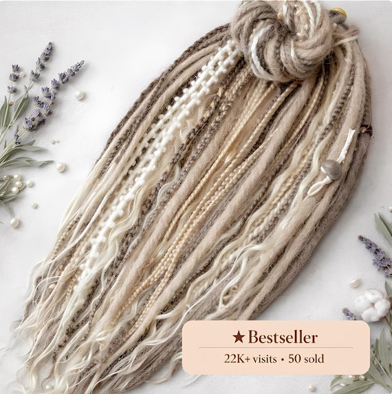 Dirty Blonde Dreads with Loose Curls – Double Ended Blonde Extensions