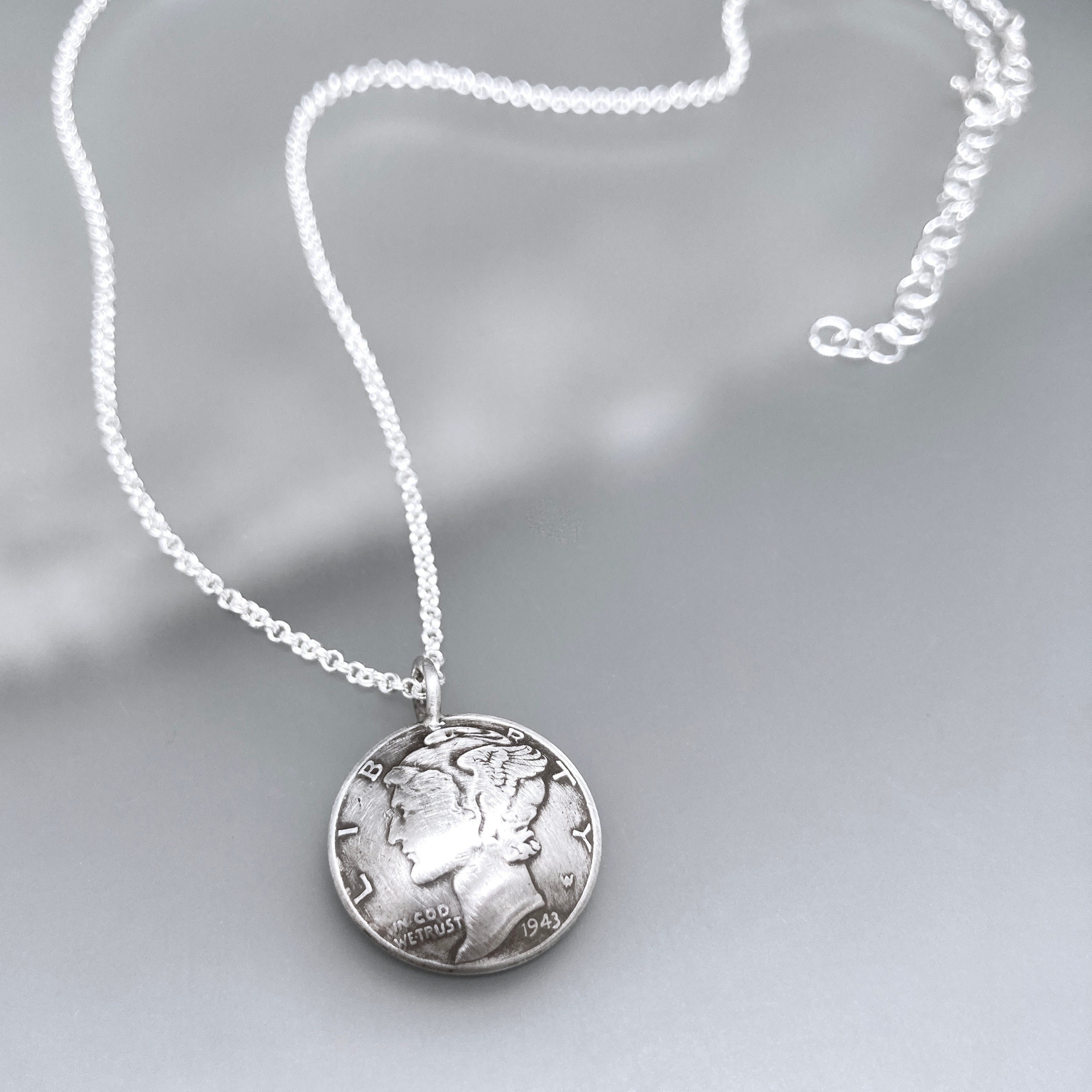 Mercury Dime Necklace - Etsy