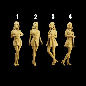 Unpainted Scale Figure 1/35 1/43 1/64 Sexy Female Nurse - 3D Print Resin - Ideal for Dioramas/Collectible - 1:64 Scale