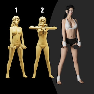 Unpainted Scale Figure 1/43 1/64 Girl Weight Lifting at Gym Resin - Ideal for Dioramas/Collectibles - 1:64 Scales