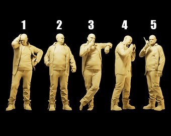 High-Detail Business Man Figures 1/35 1/43 1/64 - Unpainted Resin Miniatures, Choose One
