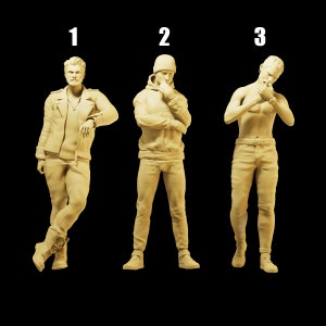 Unpainted Scale Figure 1/35 1/43 1/64 Handsome Street Guy Resin - Ideal for Dioramas/Collectibles - 1:64 Scales