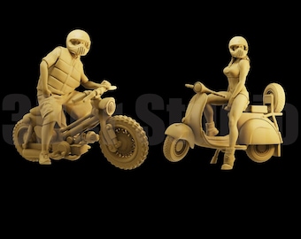 ミニチュアオートバイモーターバイク1/64 1/32スケール樹脂ジオラマ