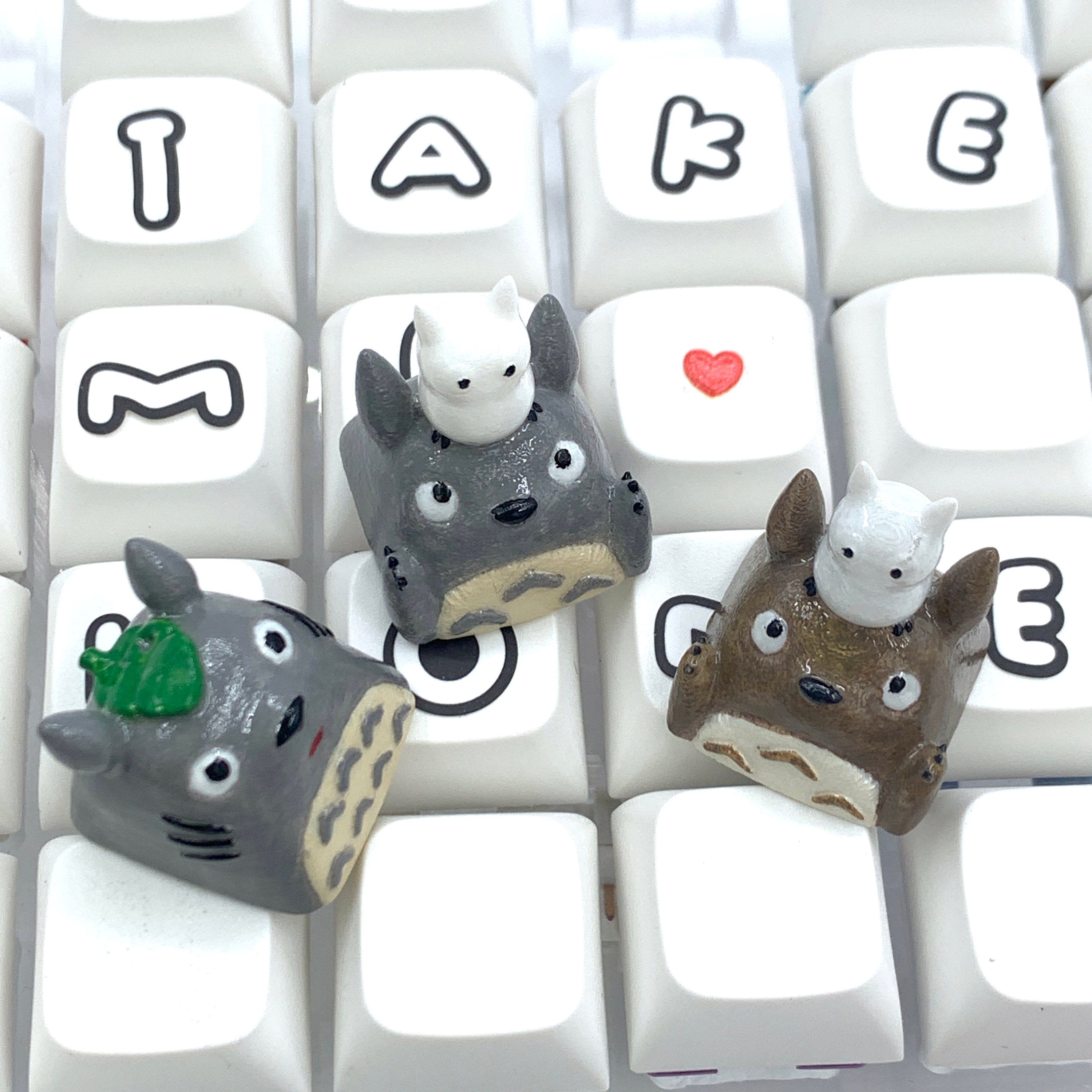 Totoro Keycap Hand-painted 3D Printed, Ideal Gift for Anime Fans 