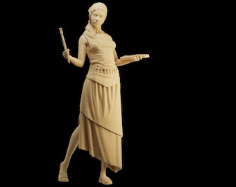 High-Detail Painter Woman Figure 1/35 1/43 1/64 - Unpainted Resin Diorama Miniature