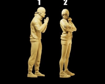 Figuras de alta calidad para escena de disculpa de pareja a escala 1/35, 1/43 y 1/64. Miniaturas de resina sin pintar para dioramas callejeros.