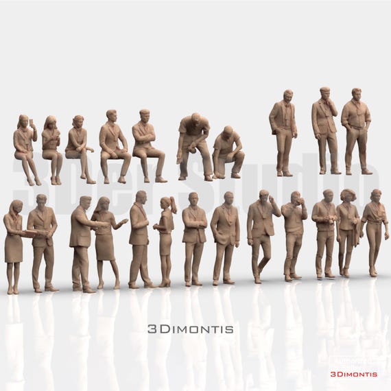 High Detail Miniature People Welcome Pack, Random 1/35 1/43 1/64 Unpainted Resin Figures for Diorama and Model Railway
