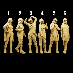 Unpainted Scale Figure 1/35 1/43 1/64 Cute Youthful Little Girl Resin - Ideal for Dioramas/Collectibles - 1:64 Scales