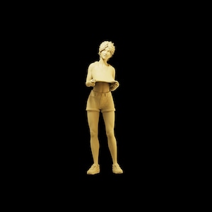 Unpainted Scale Figure 1/35 1/43 1/64 Woman Cooling Down After Run - 3D Printer Resin - Ideal for Dioramas/Collectibles - 1:64 Scales
