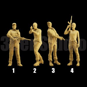 Figura sem pintura em escala 1/35 1/43 1/64 Militante de rua armado - Resina para impressora 3D - Ideal para dioramas/itens colecionáveis - Escalas 1:64