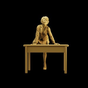 Ongeverfd schaalmodel 1/35 1/43 1/64 kantoorbureau glamourmodel - 3D-printerhars - ideaal voor diorama's/verzamelobjecten - schalen 1:64