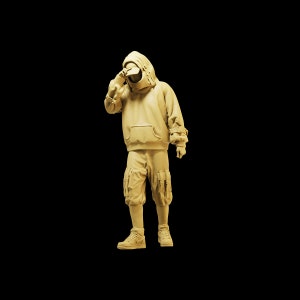 Unpainted Scale Figure 1/35 1/43 1/64 Street Fashion Man in Industrial Style Resin - Ideal for Dioramas/Collectibles - 1:64 Scales
