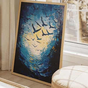 Poster di arte murale astratta, pittura di uccelli, collezione 7 di 10