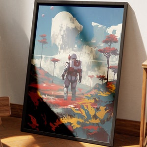 No Man's Sky Wall Art Poster, Astronaut Portrait, Collection 7 of 8