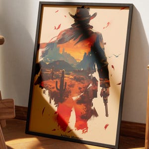 Red Dead Redemption 2 Wall Art Poster, Arthur Morgan Portrait, Collection 8 of 8