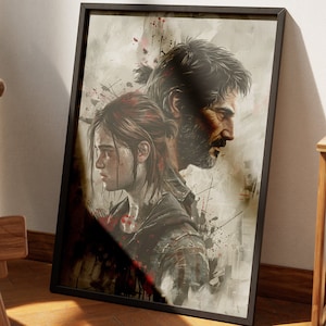 The Last of Us 2 Wall Art Poster, Ellie and Joel Portrait, Collection 12 of 12