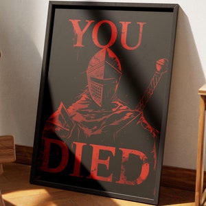 Dark Souls Wall Art Poster, Knight Portrait, Collection 4 of 10