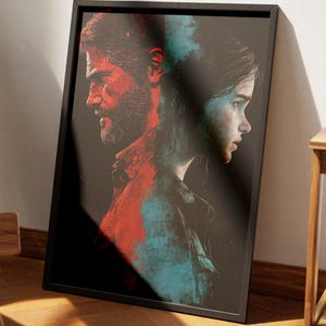 The Last of Us 2 Wall Art Poster, Ellie and Joel Portrait, Collection 10 of 12
