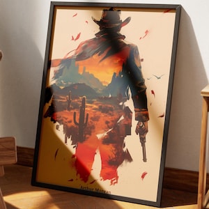 Red Dead Redempton 2 Wall Art Poster, Arthur Morgan Portrait, Kollektion 8 von 8