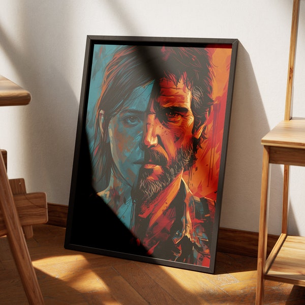 Póster artístico de pared The Last of Us 2, retrato de Ellie y Joel, colección 5 de 12