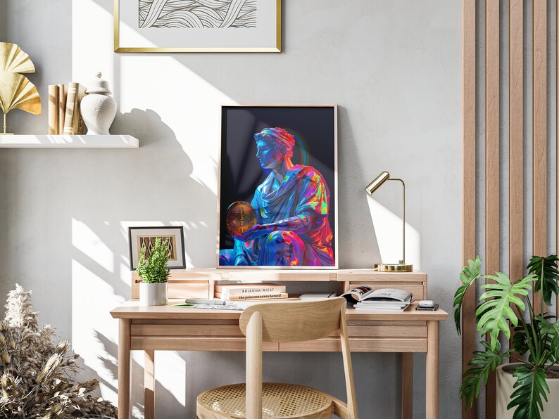 Bitcoin Wall Art Poster, Greek God Portrait, Collection 6 of 10 Etsy