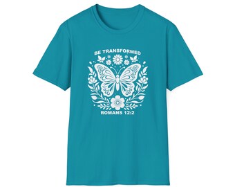 Transformado - Romanos 12:2, Camiseta cristiana, Versículo bíblico, Escritura, Ropa cristiana, Regalo cristiano, Regalo del Día de las Madres, Boho Christian