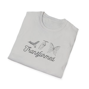 Transformed - Minimalist Christian Shirt, Christian Clothing, Scripture, Bible Verse, Boho Christian Shirt, Mothers Day Gift