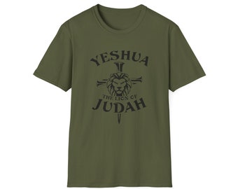 Yeshua - Kruis, Leeuw van Juda, Jezus, Christelijk shirt, christelijke kleding, christelijke gift, man van God, Vaderdagcadeau