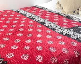 Ethnic Reversible Boho Indian Colourful Eco Reloved Throw Blanket Bedspread **PLEASE READ DESCRIPTION**